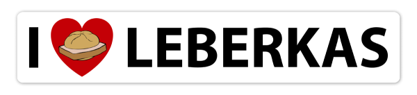 Aufkleber I love Leberkas